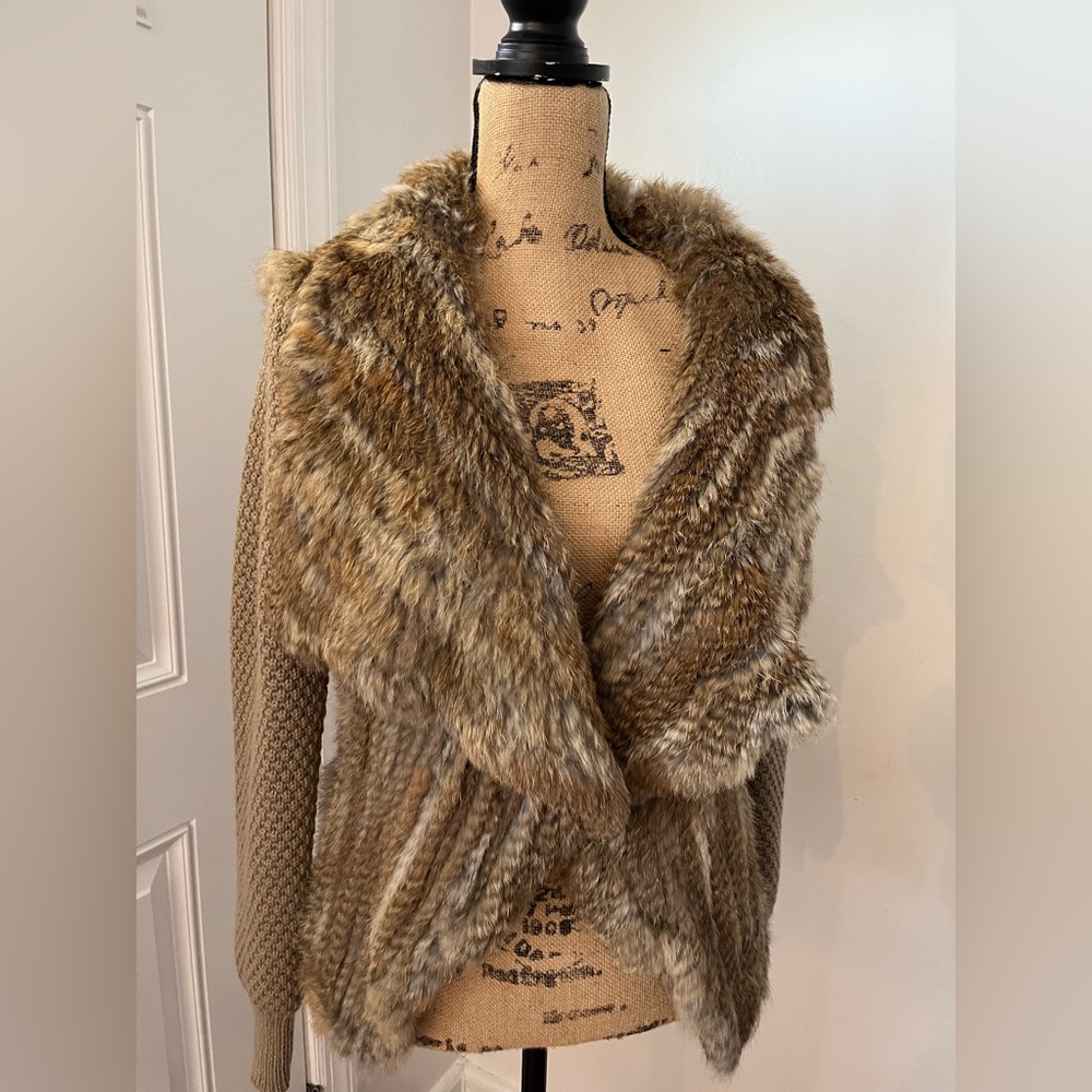 Heartloom Rabbit fur cardigan/sweater - Picture 2 of 9